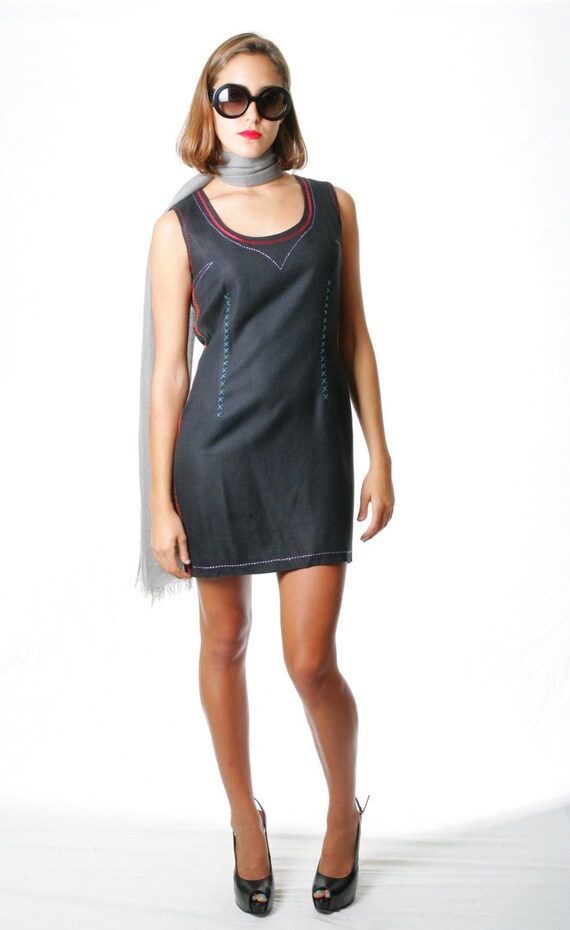 Vintage Todd Oldham Mini Dress Embroidery