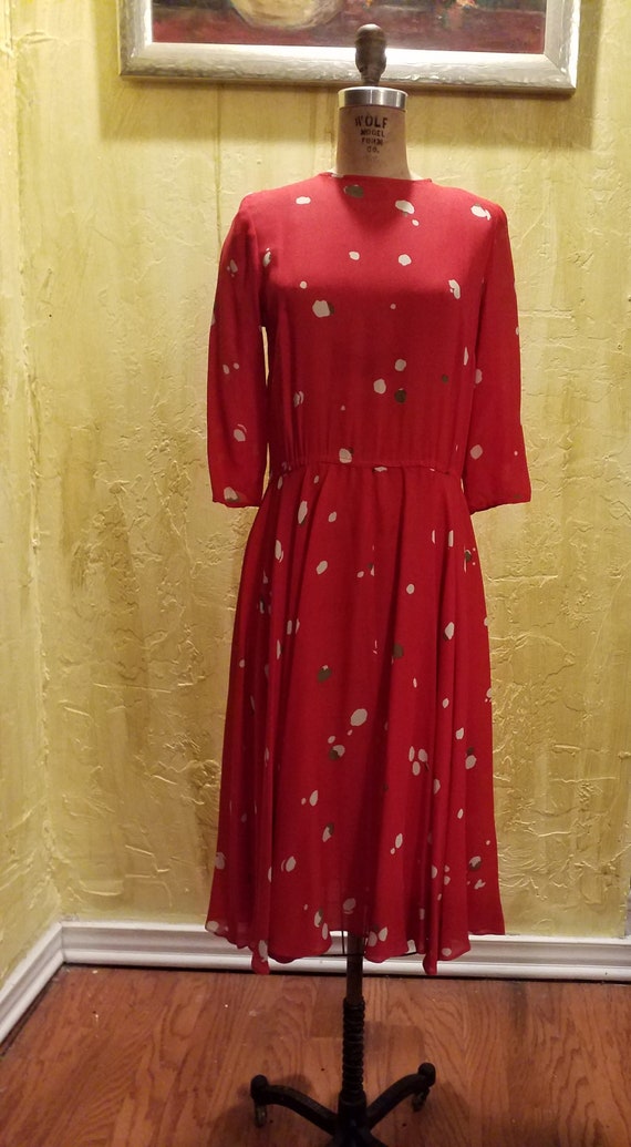 CLEARANCE SALE Vintage Midi Dress Gem