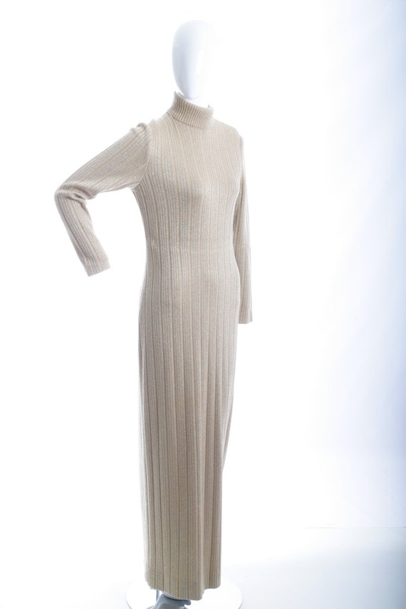 Clearance Sale Italian Vintage Knit Ribbed Maxi Dr