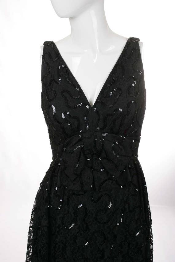 Vintage Maxi Lace Evening Dress - image 1