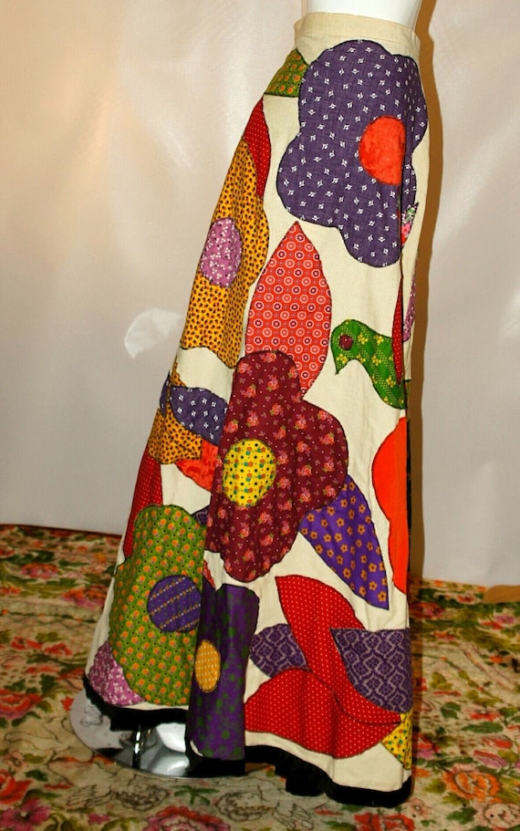 Vintage Patchwork Maxi Skirt