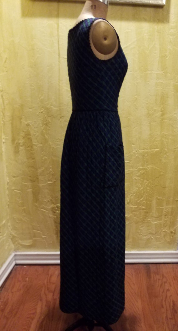 Vintage Cotton Quilted Maxi Dress - image 4