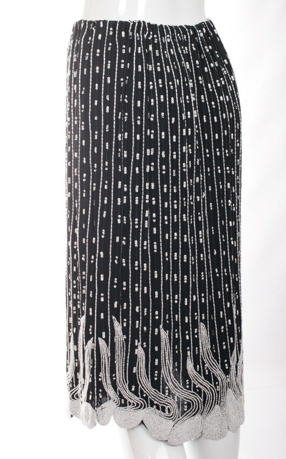 CLEARANCE SALE Neiman Marcus Beaded Sequin Skirt … - image 4
