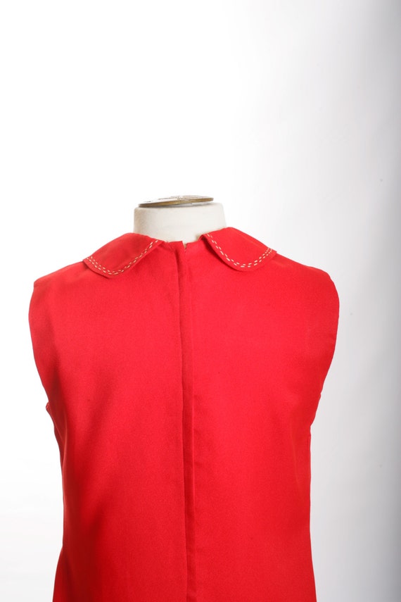 Clearance Sale Vintage Peter Pan Collar ALine Red… - image 5