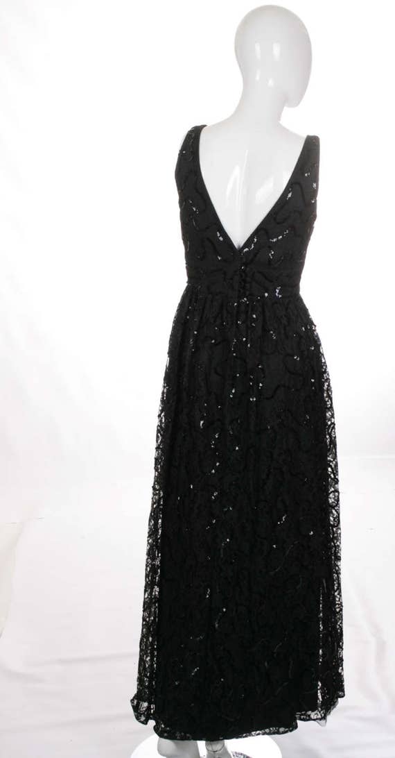 Vintage Maxi Lace Evening Dress - image 4