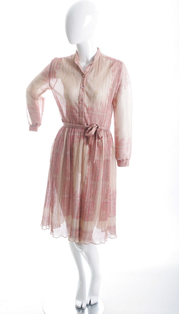 Afternoon Delight Vintage Micro Pleated Shirt Dres