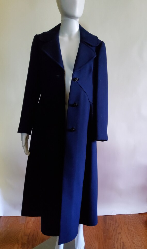 Vintage Classic Navy Princess Wool Coat - image 4