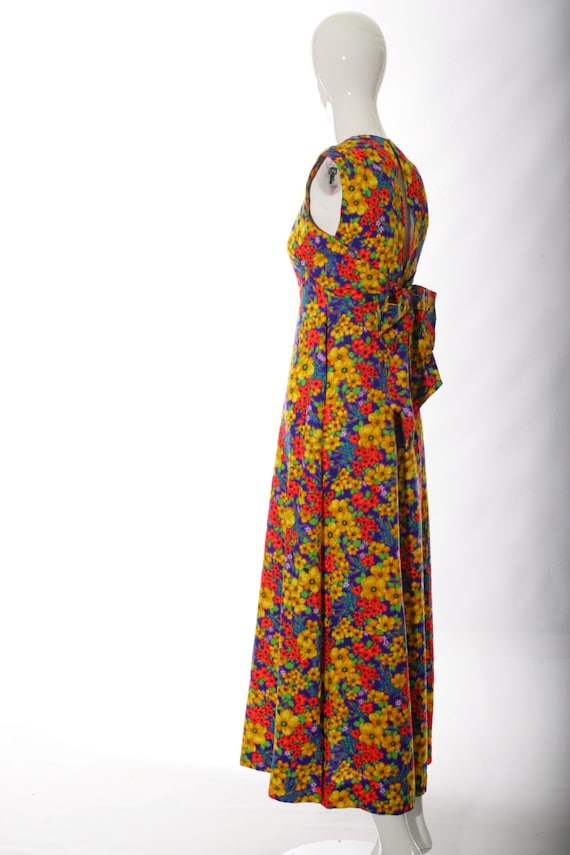 CLEARANCE SALE Vintage Psychedelic Floral Midi/Ma… - image 2