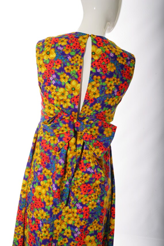 CLEARANCE SALE Vintage Psychedelic Floral Midi/Ma… - image 3
