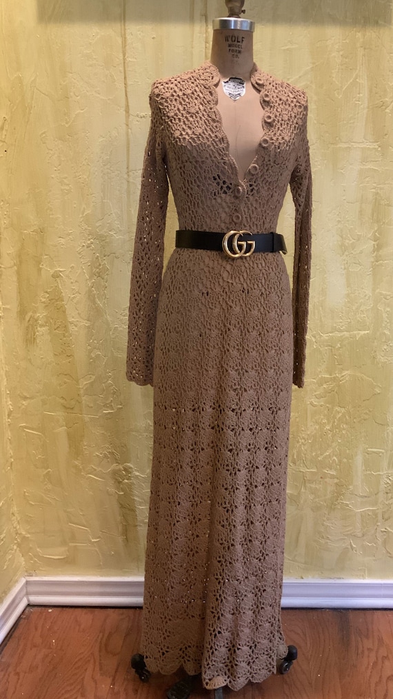 Vintage Crochet Maxi Dress