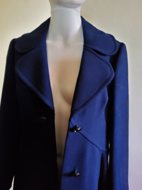 Vintage Classic Navy Princess Wool Coat