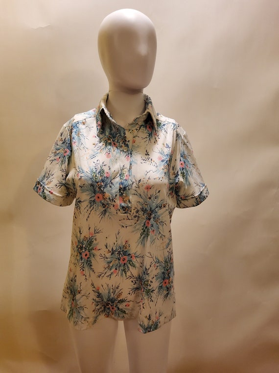 Retro Floral Polo Shirt