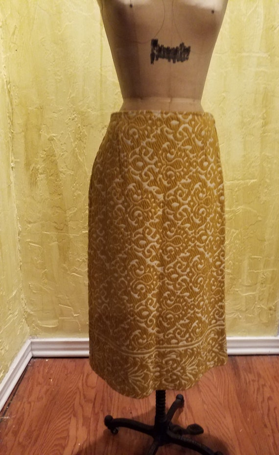 Vintage Brocade Cotton Skirt