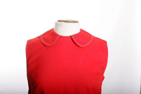 Clearance Sale Vintage Peter Pan Collar ALine Red… - image 2
