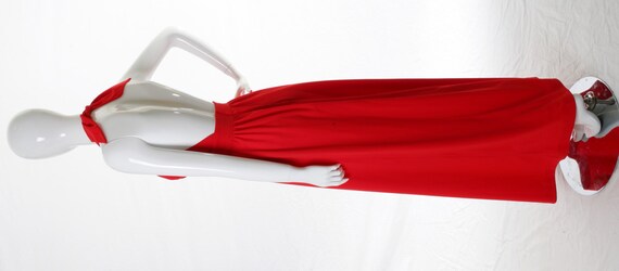 Vintage Mod Knit Halter Maxi Dress