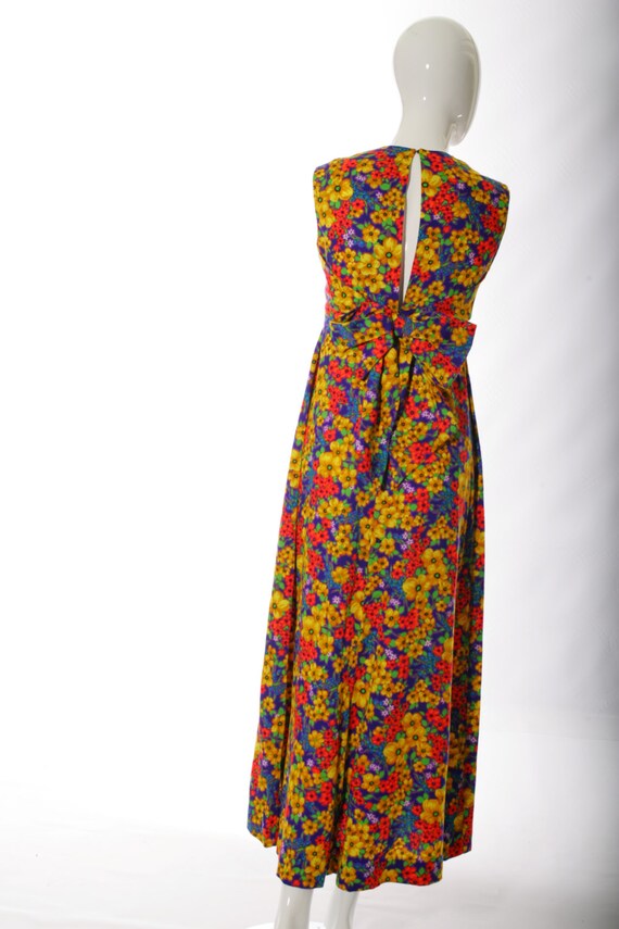 CLEARANCE SALE Vintage Psychedelic Floral Midi/Ma… - image 4