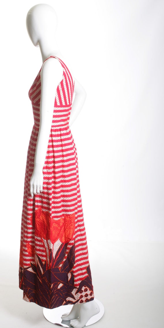 CLEARANCE SALE Vintage Maxi Candy Stripe Hawaiian… - image 5