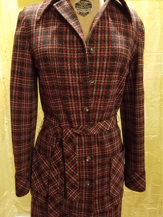 vintage brown plaid mod - Gem