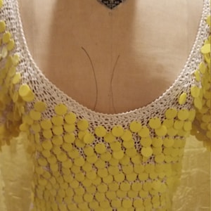 Amen Hardy Vintage 70s Crochet Disc Top
