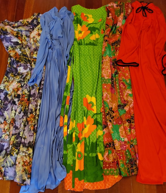 CLEARANCE SALE - Lot of 5 Vintage Maxi Dresses US… - image 1