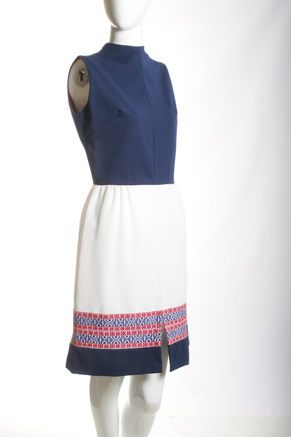 Mod Vintage Double Knit Mini Dress - image 1