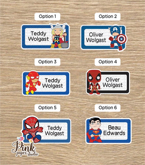 Super School Name Labels Labels for School School Etsy