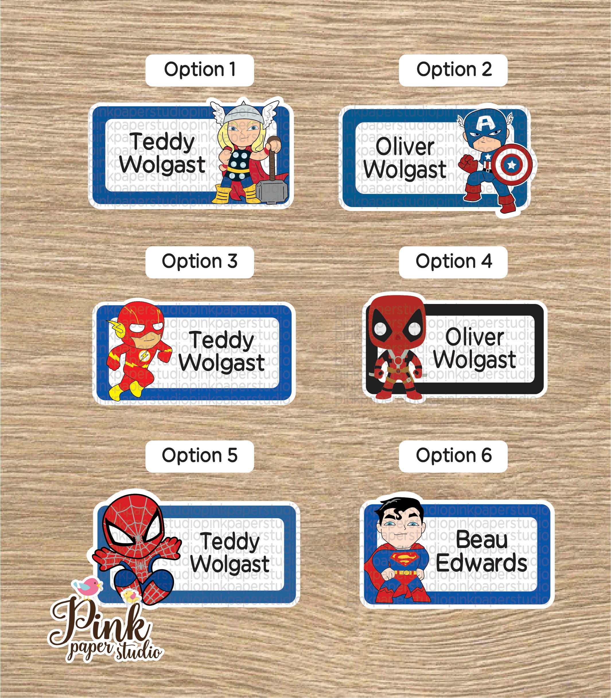 Omgekeerde hemel Aanbod Super Hero School Name Labels Labels for School School - Etsy