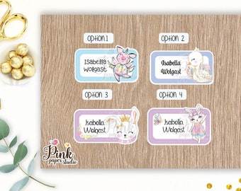 Cute Animals School name labels • Labels for school • School labels • Stickers for kids • This belong to stickers • labels school supplies