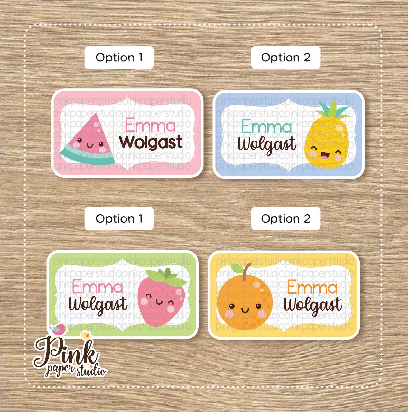 12 Cute Fruits Name Labels Labels for School School Etsy