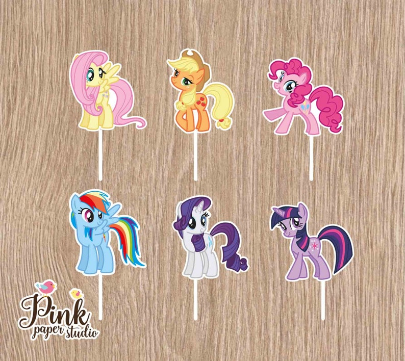 My Little Pony Cupcake Toppers Cupcake Decorations Set - Etsy