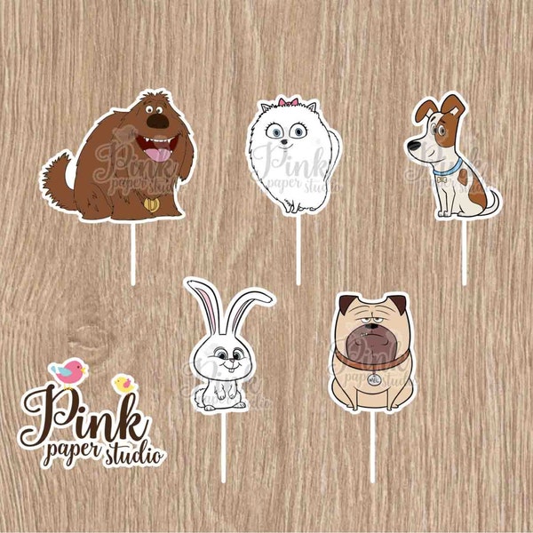 The Secret Life of Pets • Cupcake Toppers • Cupcake Decorations • Set of 12