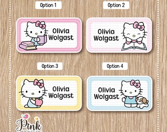 12 Kitty • Big School Name labels • Kitty Labels • School labels • Stickers • This belong to stickers • Labels school supplies