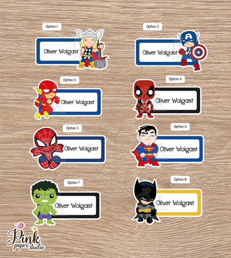 Super Hero School name labels \u2022 Labels for school \u2022 School labels \u2022 Stickers for kids \u2022 This belong to stickers \u2022 labels school supplies
