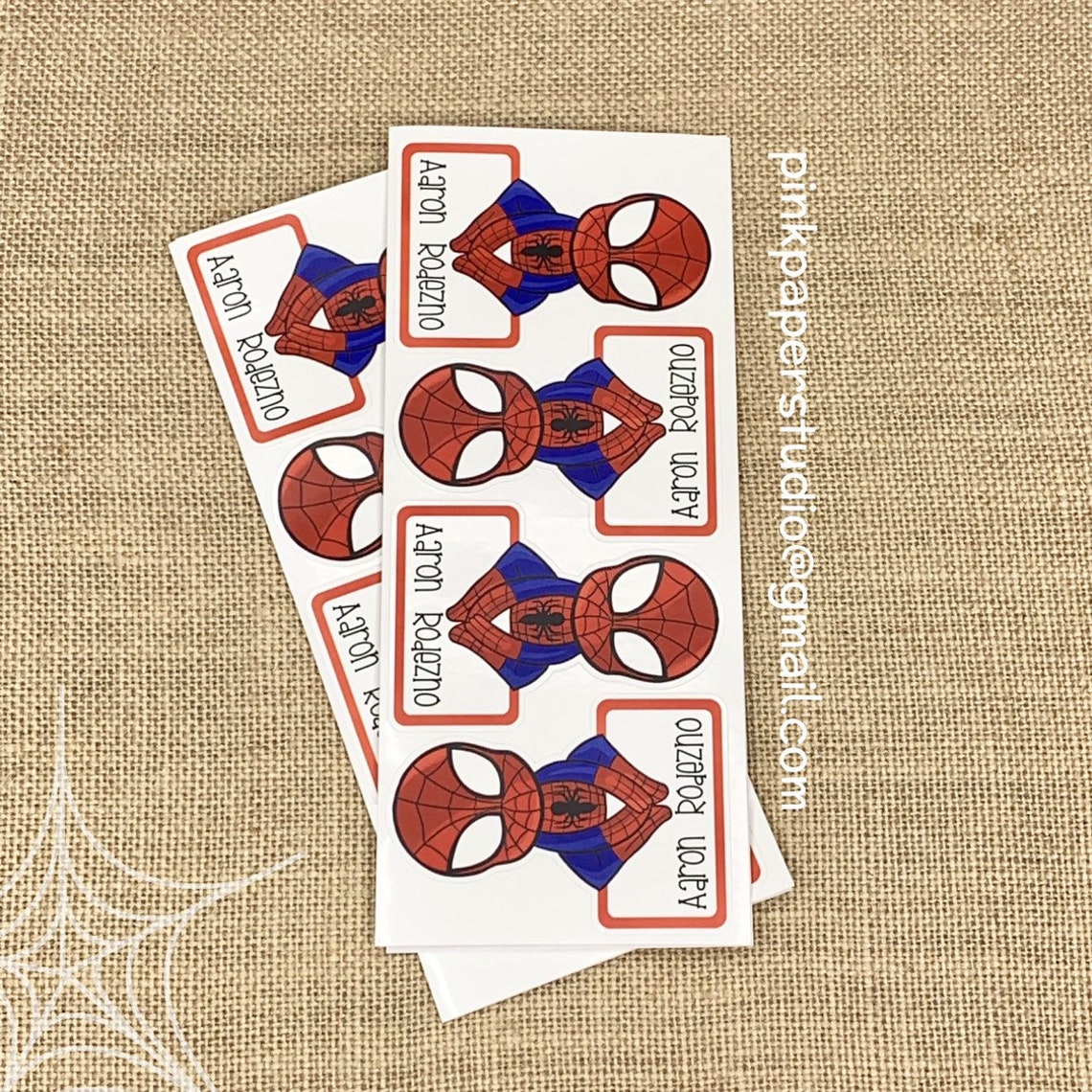 SpiderMan School name labels Labels for school School Etsy