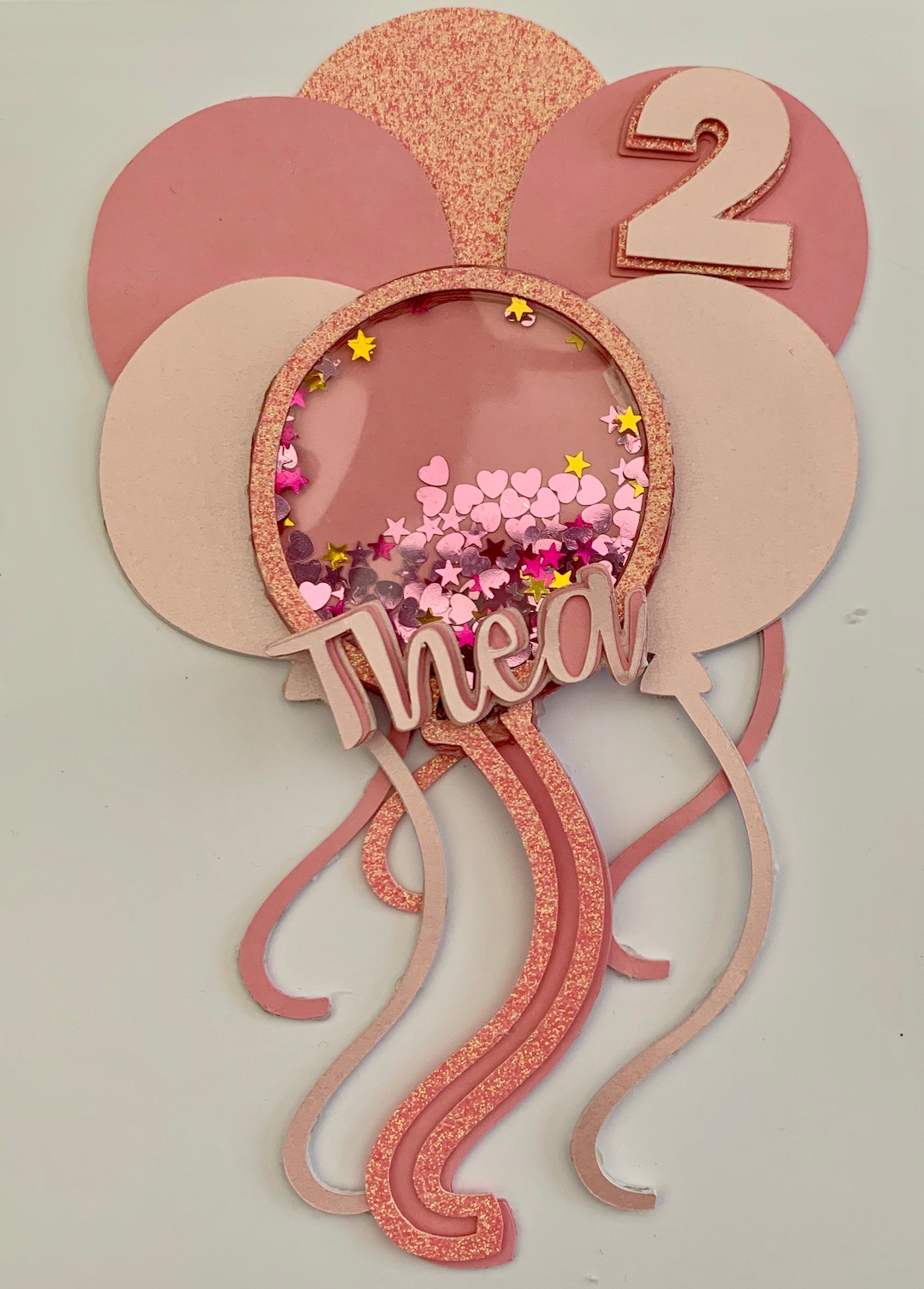 Personalised Shaker Cake Topper - Etsy