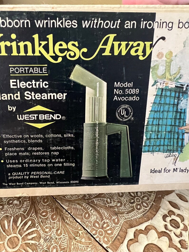 Vintage Wrinkles Away Portable Electric Steamer by West Bend Etsy