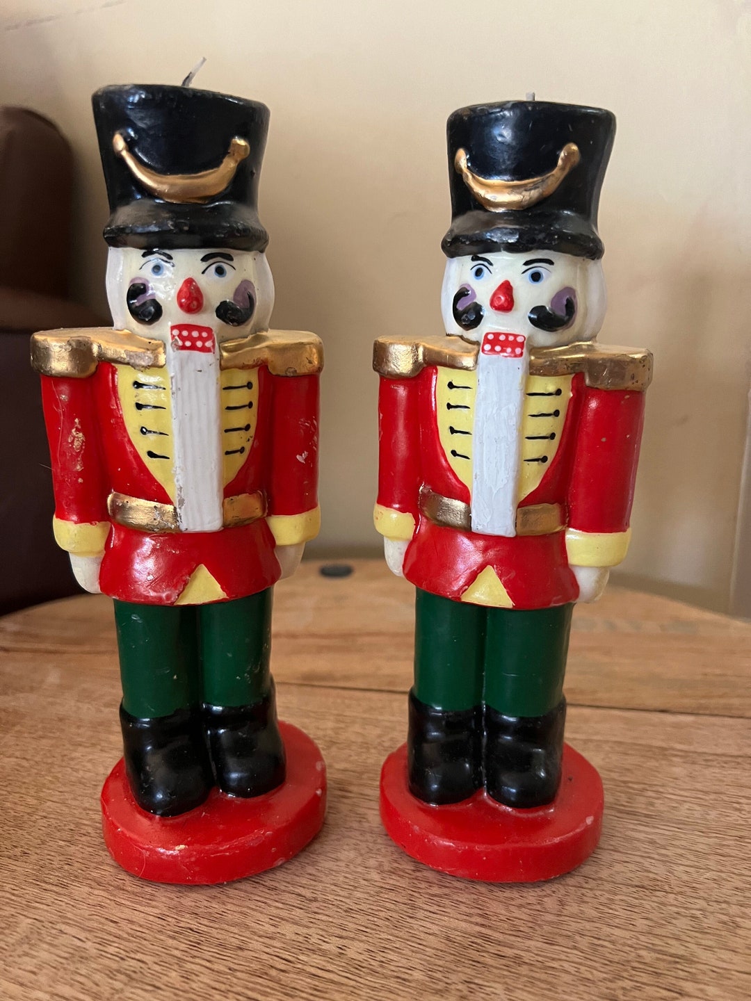 Set of 2 Vintage Nutcracker Candles Etsy