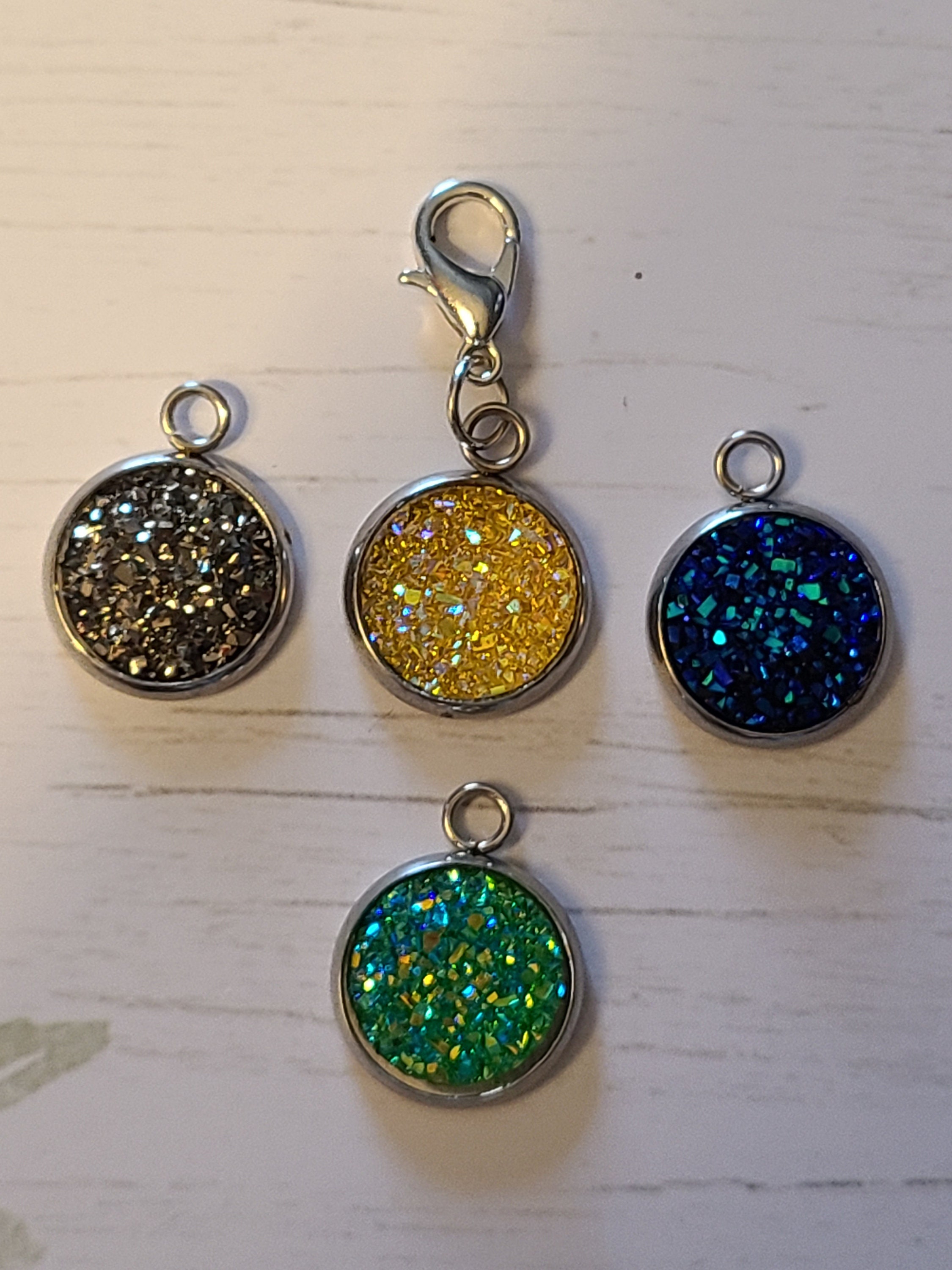 Sparkly Glitter Charms Color Set 1 Etsy