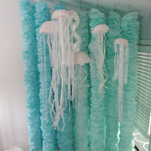 Hanging Jellyfish Decoration~Under The Sea Party Decorations~Mermaid Party Deco~Luau Party~Kelp Seaweed~Wedding~Pirate~Beach Decorations