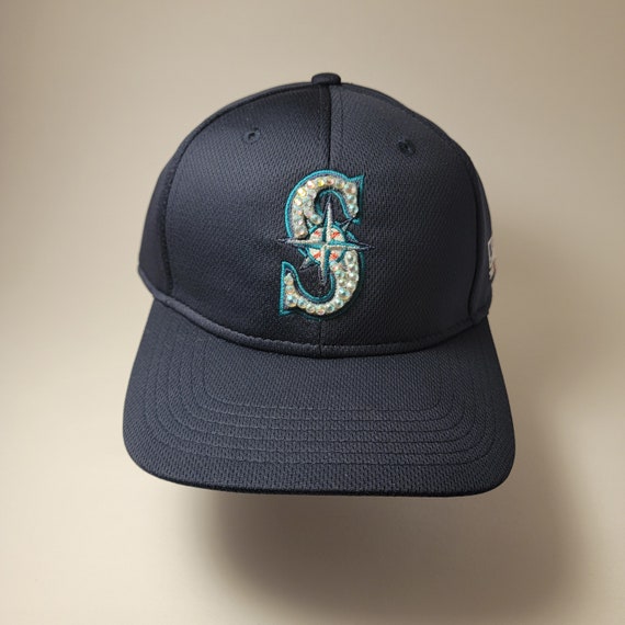 Seattle Mariners MLB 47s Cooperstown Collection Sequin Bling Sparkle Cap Hat Victorias Secret Mlb Seattle Mariners Sequin Bling Cap Nwt  main image 2