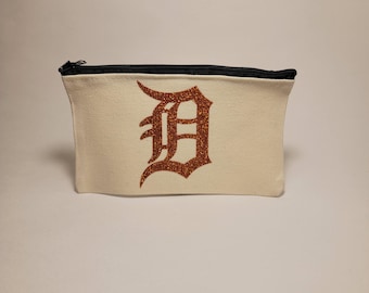 Detroit Tigers Glitter Small Canvas Bag