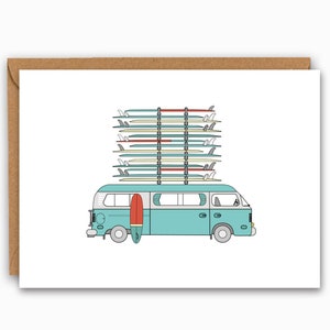 Carte de camping-car pour planche de surf
