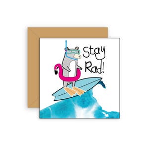 Cartão Stay Rad Surf