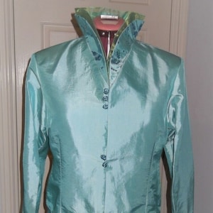 Green satin jacket ladies hotsell