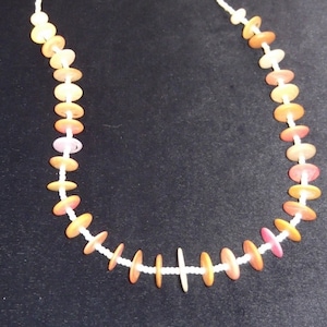 Orange Wooden Bead Necklace