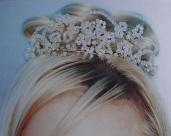 Handcrafted Crystal Tiara, available in gold or silver wire.