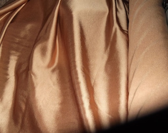 Gold Satin Crepe Fabric, 155 cm width