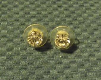 Sterling Silver Swarovski Crystal Stud Earrings for pierced ears, Designer Handcrafted