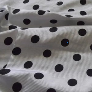 Black & White Sateen Ottoman Weave Fabric 122 cm wide x 60 cm in length