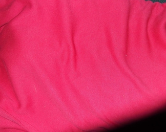 Hot Pink Tube Rib Knit Fabric, Cotton Elastine Blend